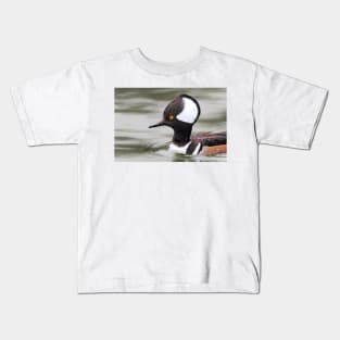 Closeup Hoody - Hooded Merganser Kids T-Shirt